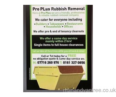 50% OFF PRO PLUS RUBBISH REMOVALS MANCHESTER