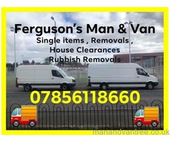 Ferguson’s Man & Van From £10 Removals single items Student moves house
